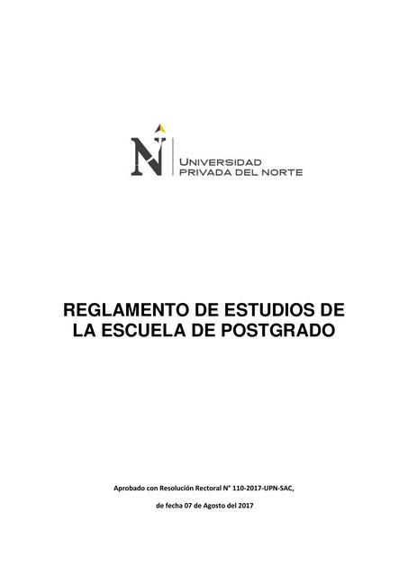 reglamento de estudios de la escuela de postgrado | Maria Isabel | uDocz