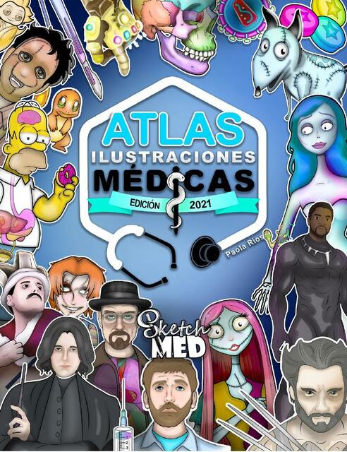 ATLAS ILUSTRACIONES MÉDICAS CON PERSONAJES