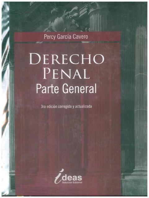 DERECHO PENAL PARTE GENERAL PERCY GARCIA CAVERO