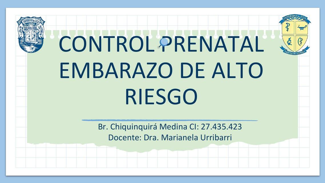 control prenatal y aro