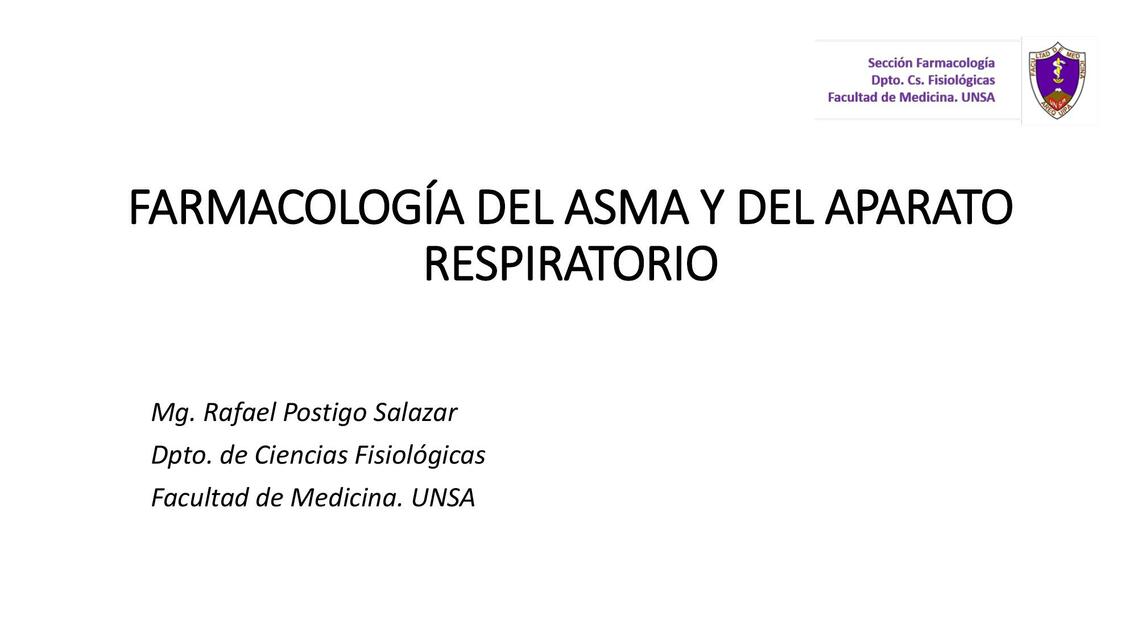 Farmacología respiratoria