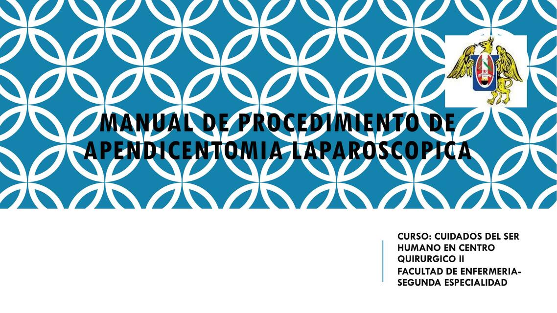 MANUAL DE PROCEDIMIENTO DE APENDICEPTOMIA LAPAROSC