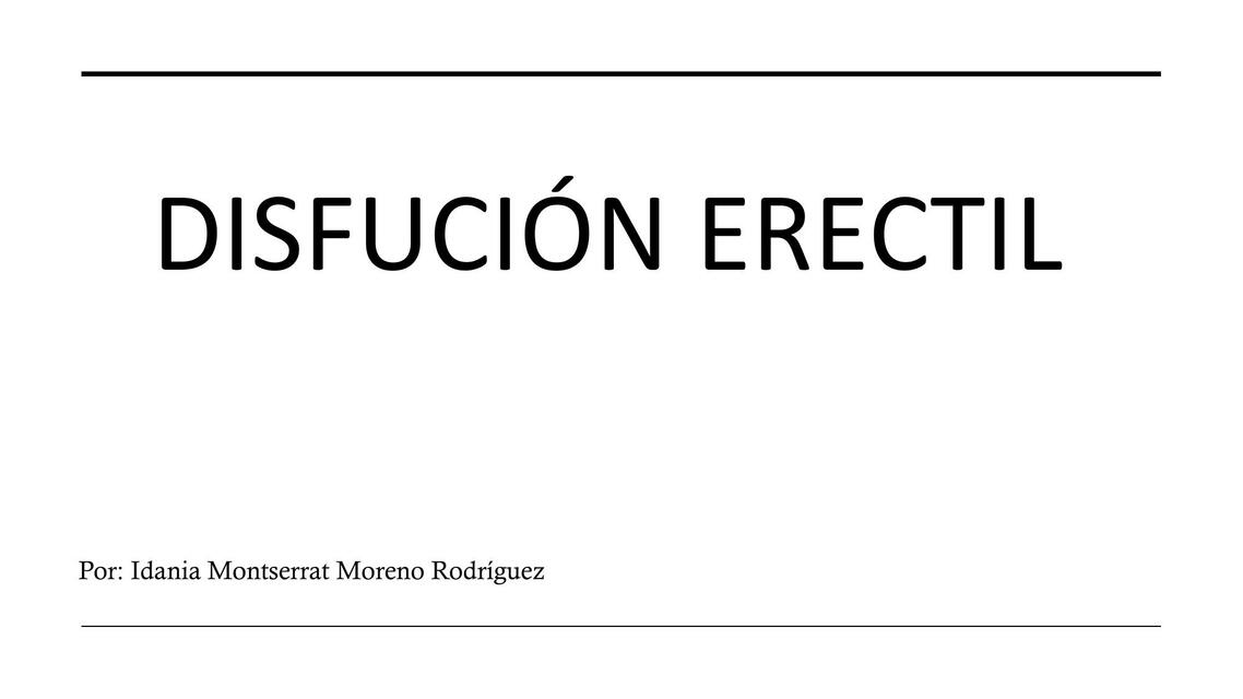 disfunción erectil