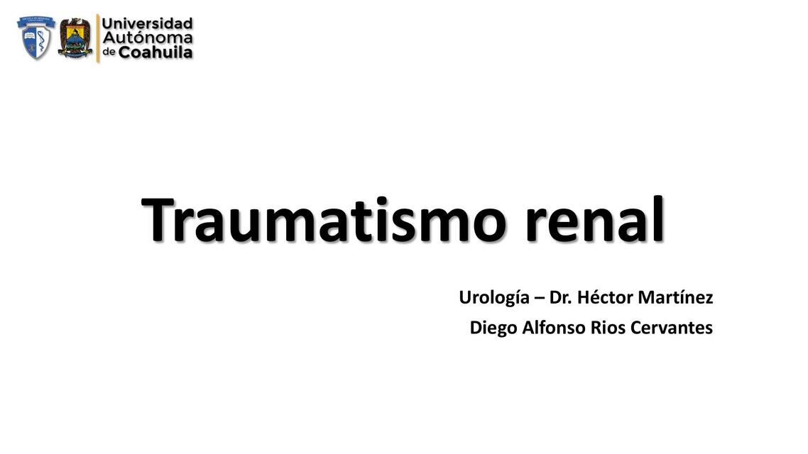 Traumatismo renal Uro