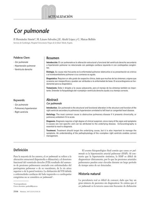 Cor pulmonale