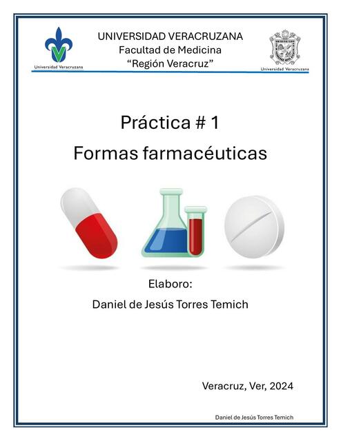 Práctica 1 Formas fármaceuticas