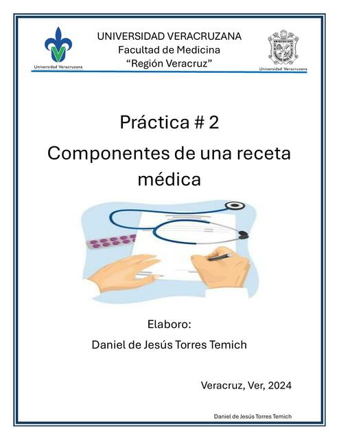 Práctica 2 Componentes de recetas médicas