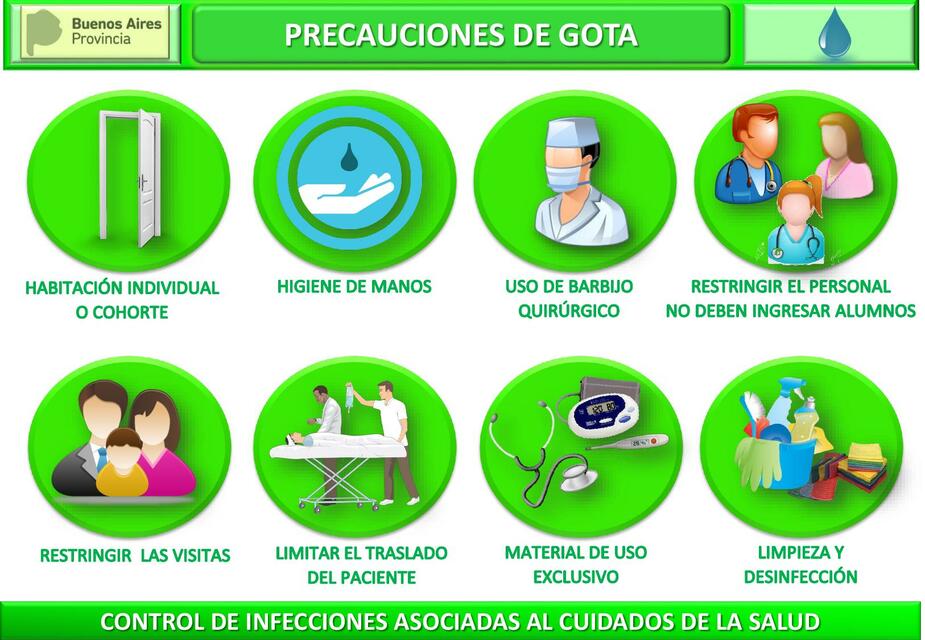 Resúmenes de Precauciones de gota | Descarga apuntes de Precauciones de