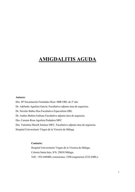 Amigdalitis aguda