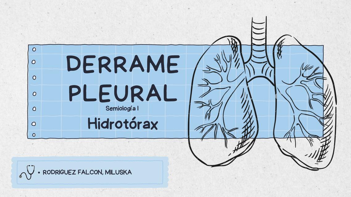 DERRAME PLEURAL