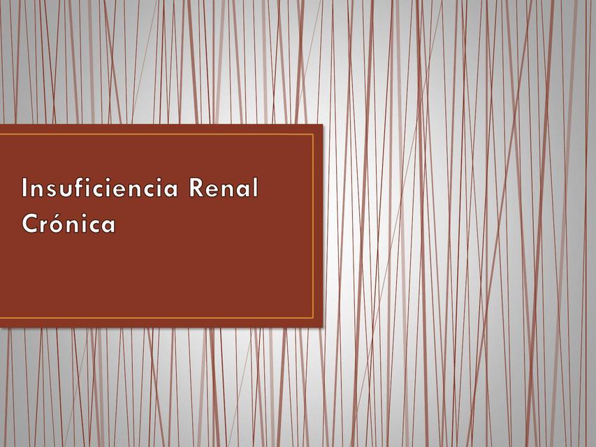 INSUFICIENCIA RENAL CRONICA