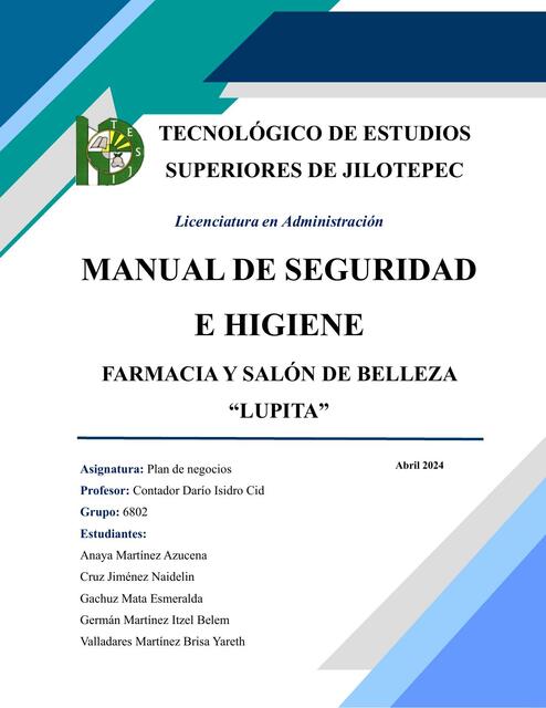 Manual de Seguridad e Higiene