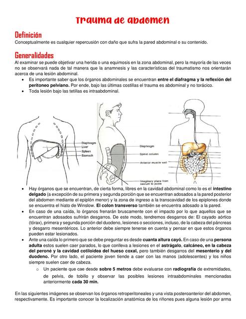 Trauma de abdomen