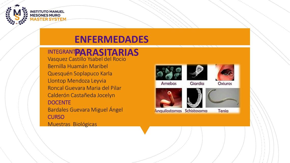 TRABAJO GRUPAL ENFERMEDADES PARASITORIAS