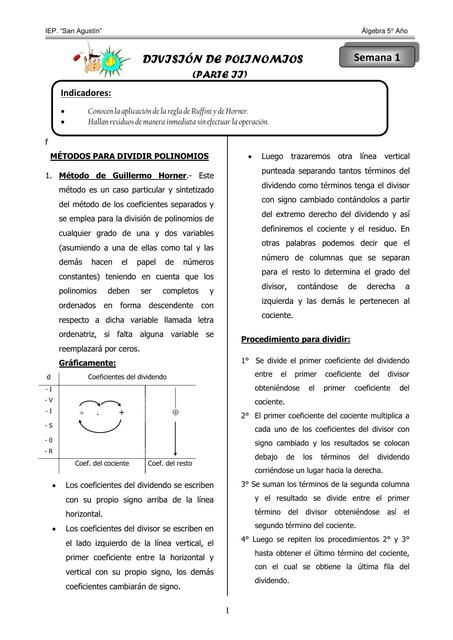 ALGEBRA 5 II Volumen