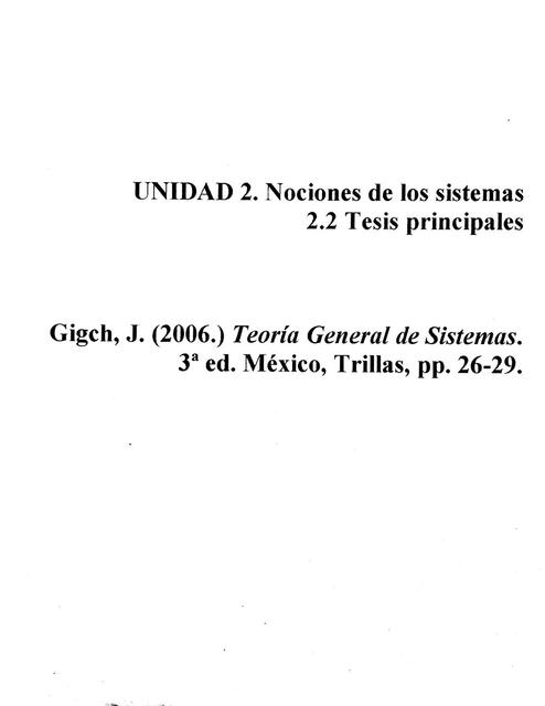 2 2 Conceptos que caracerizan los sistemas Gigch