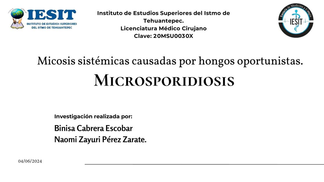 Microsporidiosis expo