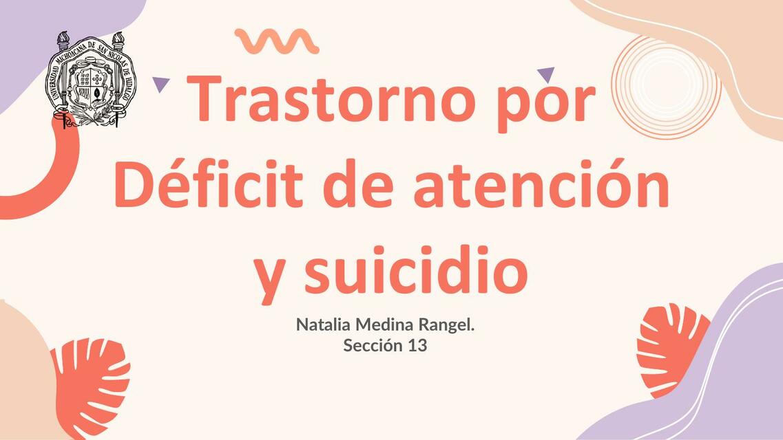 Medina Rangel Natalia TDA y Suicidio