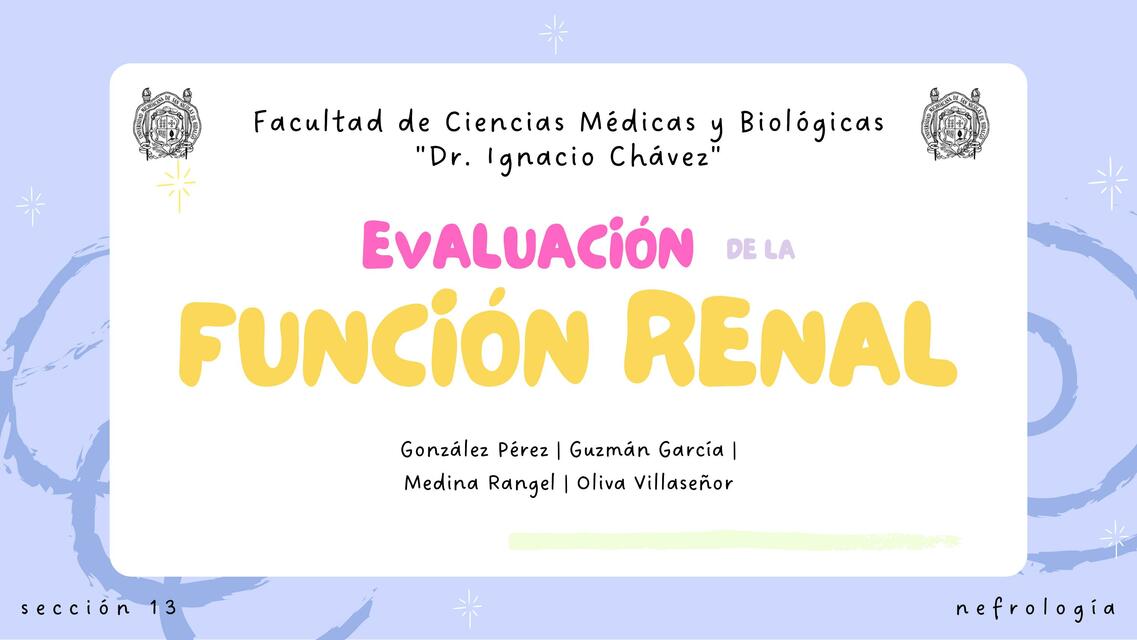 Evaluación de la función renal