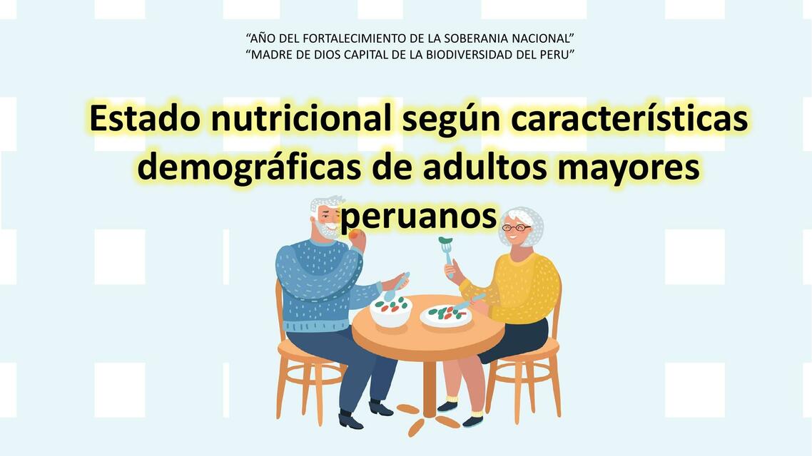 ESTADO NUTRICIONAL SEGUN Carateristicas demorgraficas