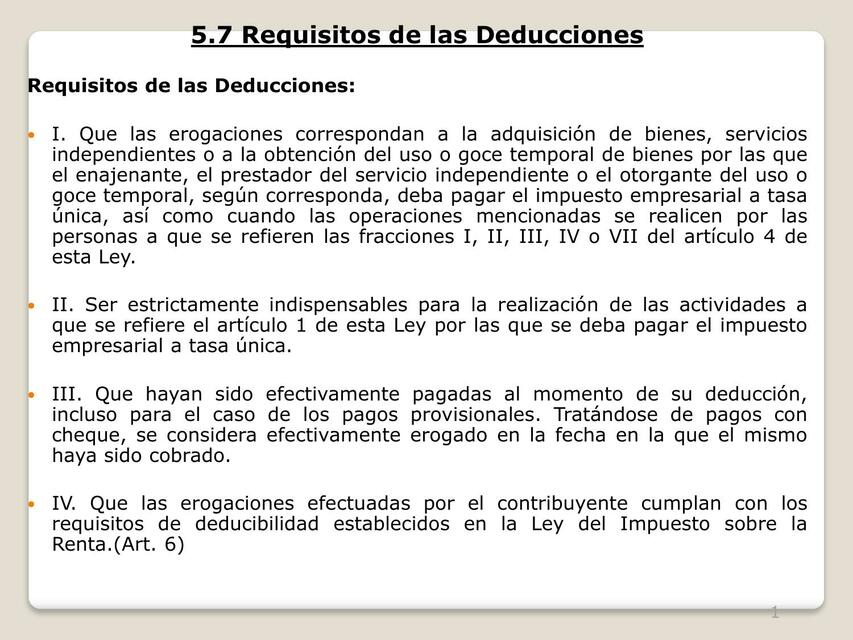5 7 Requisitos de las Deducciones | Apuntes Administración | uDocz