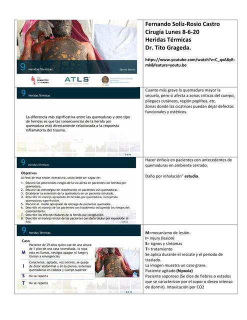 ATLS Lesiones termicas