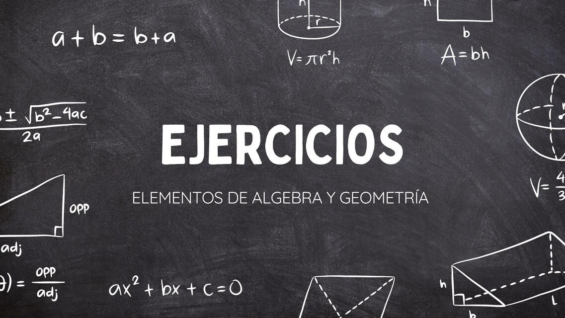 Ejercicios Elementos de Algebra y Geometría