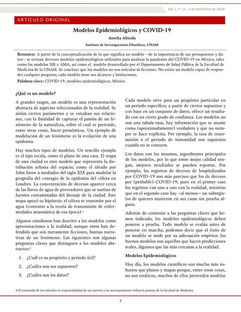 COVID 19 No 11 04 Modelos Epidemiologicos 1