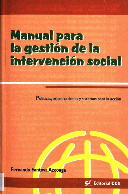 Fantova Manual para la gestion de la intervencion