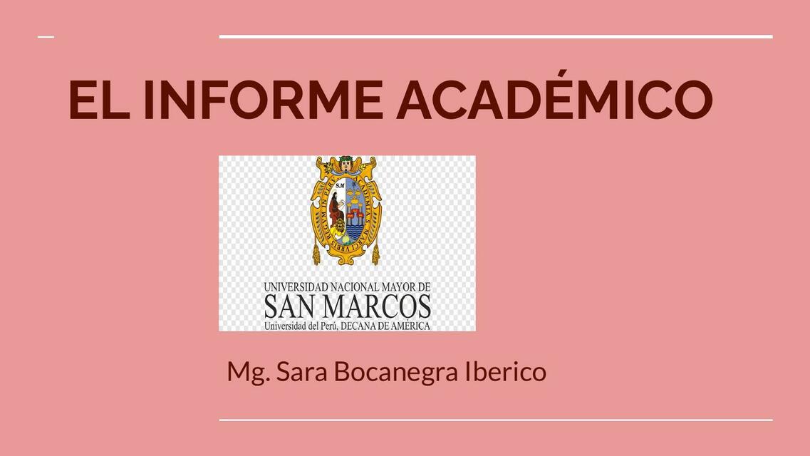 Informe académico