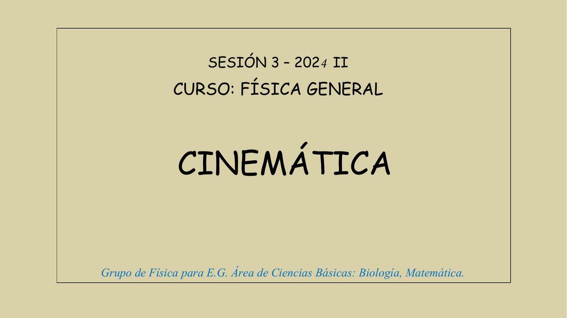 cinematica