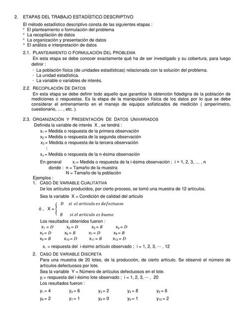 Variables estadísticas