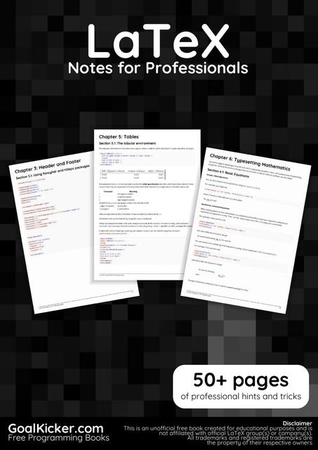 LaTeX Notes for Professionals book