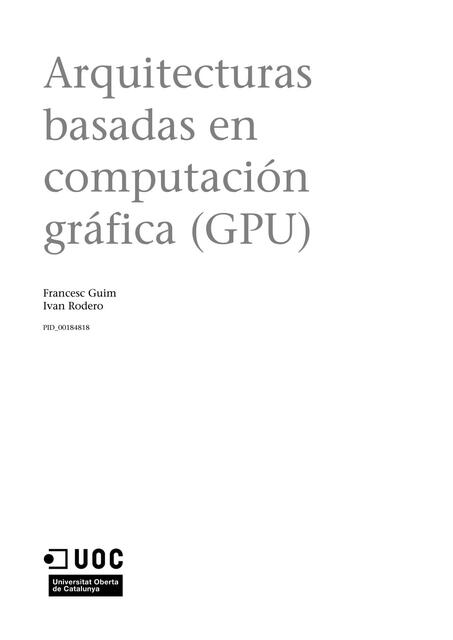 Arquitecturas basadas en computacion grafica