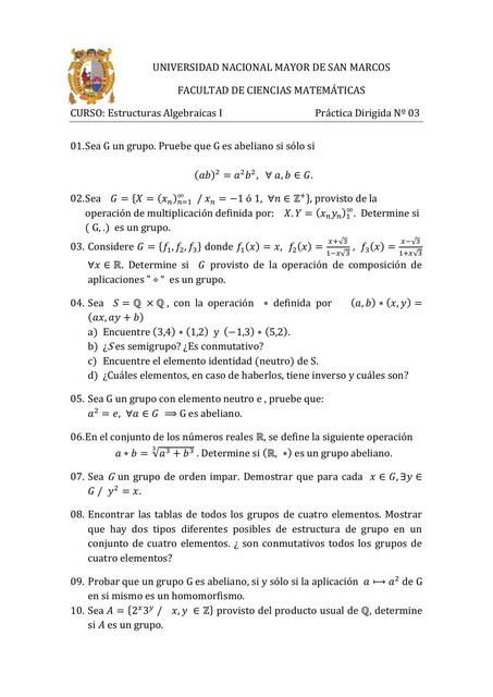 Estructuras algebraicas I PD NA3