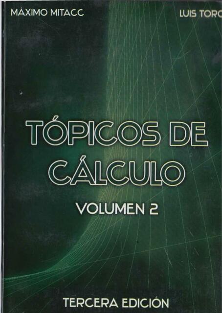 Topicos De Calculo Maximo Mitacc Luis Toro Z Libra