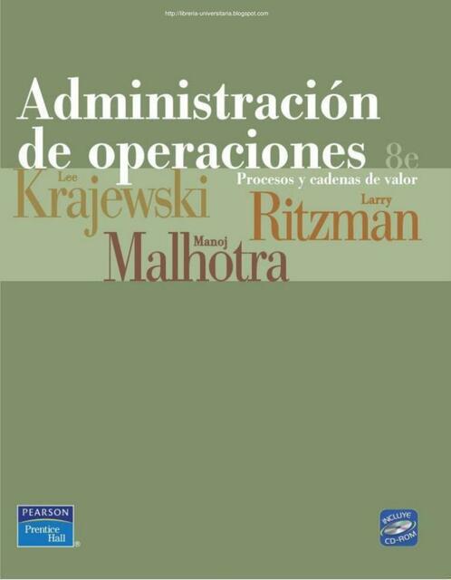 Krajewski Y Ritzman Administracion De Operaciones