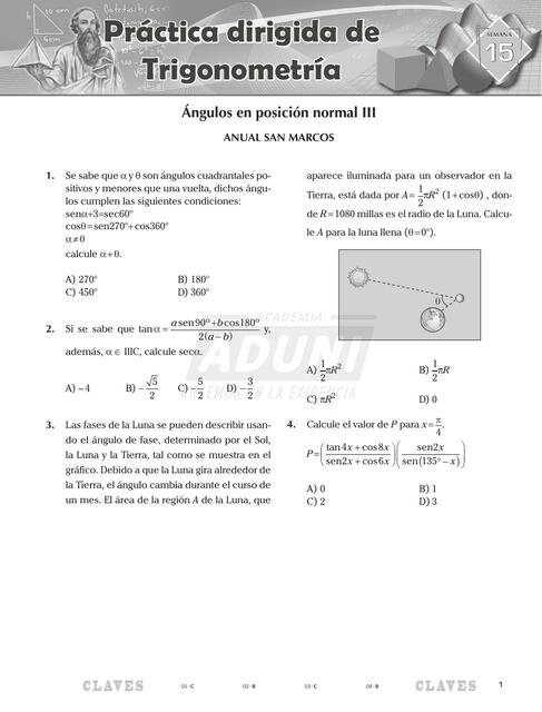 TRIGONOMETRÍA SEM 15