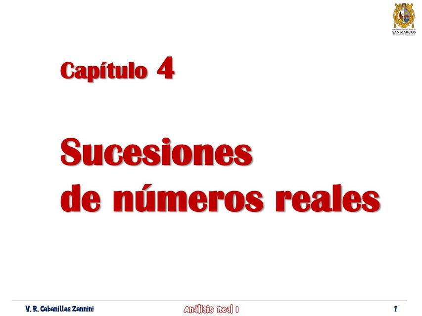 Capítulo 4 Sucesiones de números reales