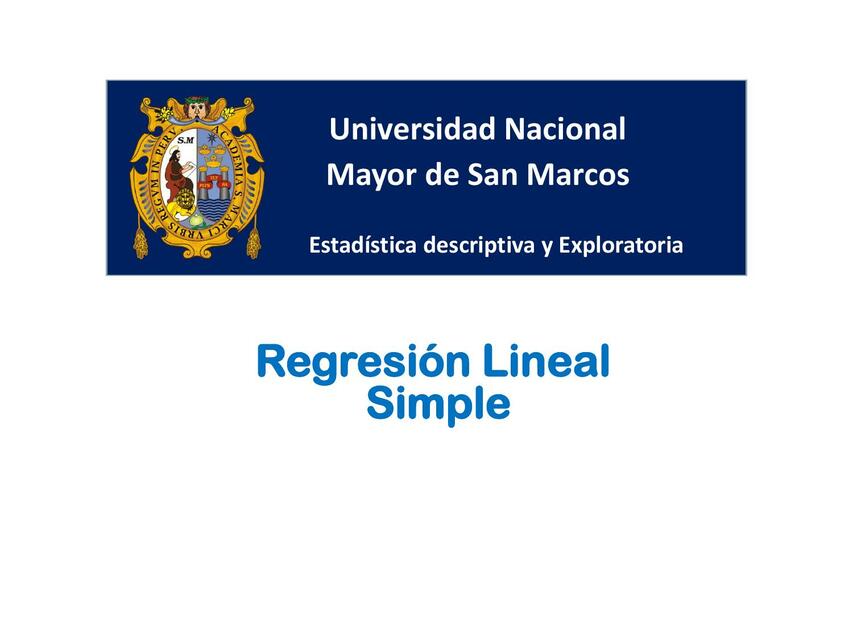 REGRESIÓN LINEAL SIMPLE