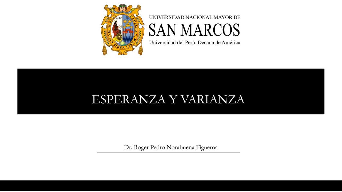 ESPERANZA Y VARIANZA probabilidad