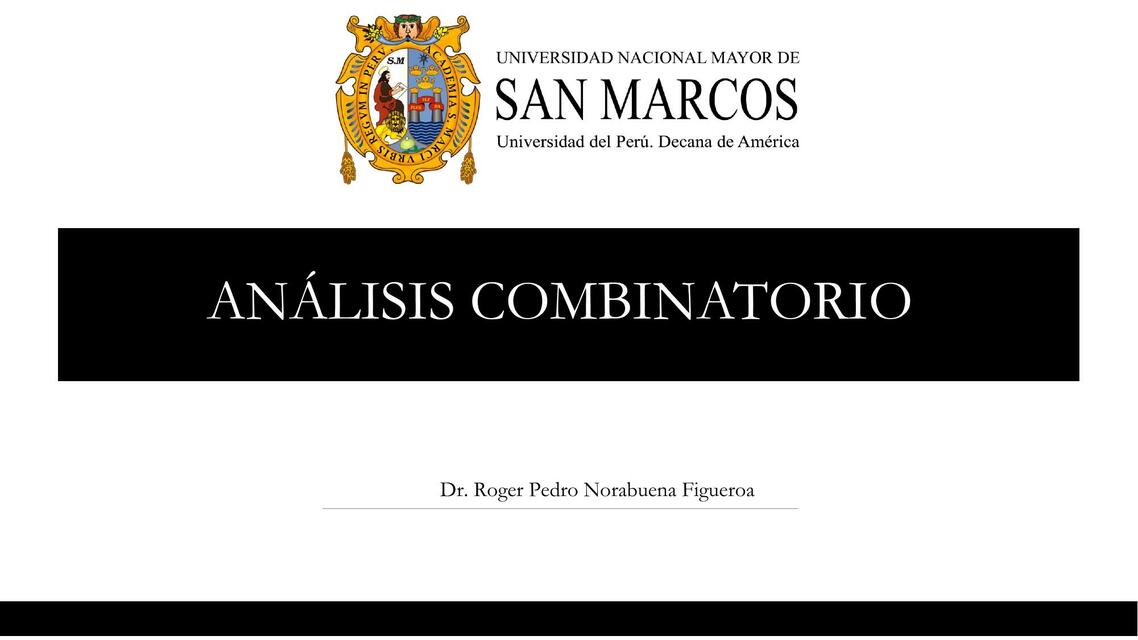 ANÁLISIS COMBINATORIO PROBABILIDAD