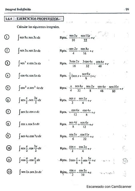 Extras Integrales Trigonometricas