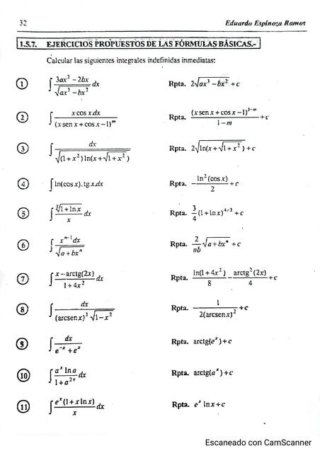 Integrales de funciones basicas