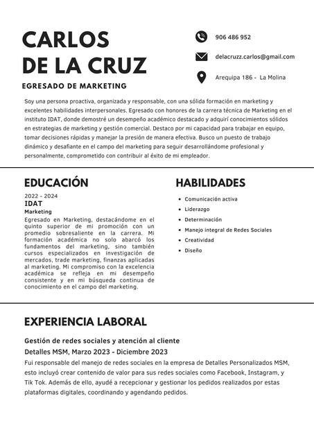 CV CARLOS DE LA CRUZ