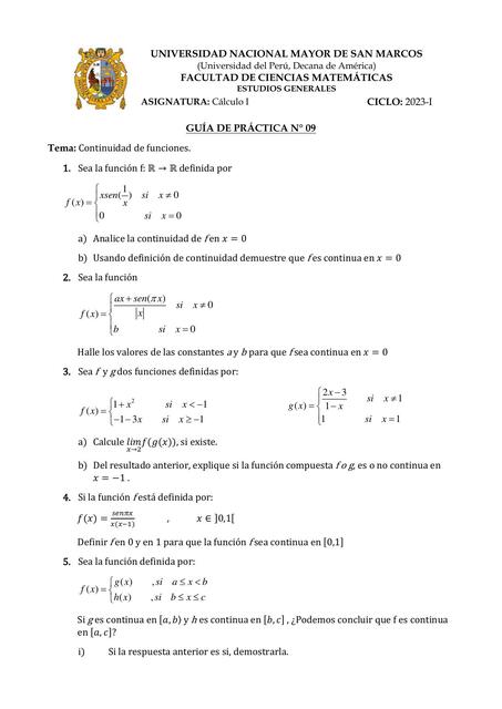 Continuidad de funciones