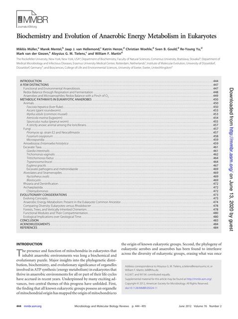 Microbiology and Molecular Biology Reviews Müller