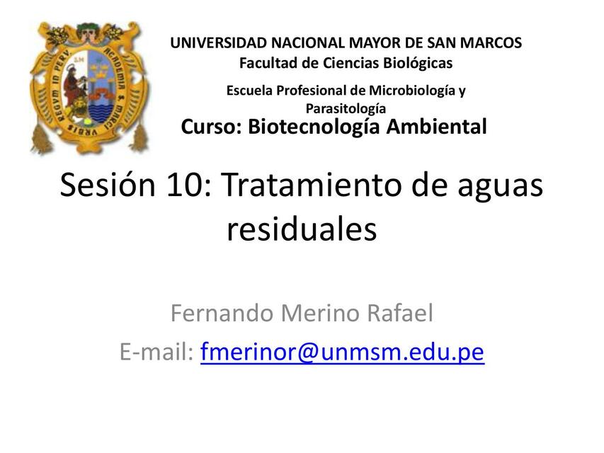 SESION 10 Tratamiento de efluentes