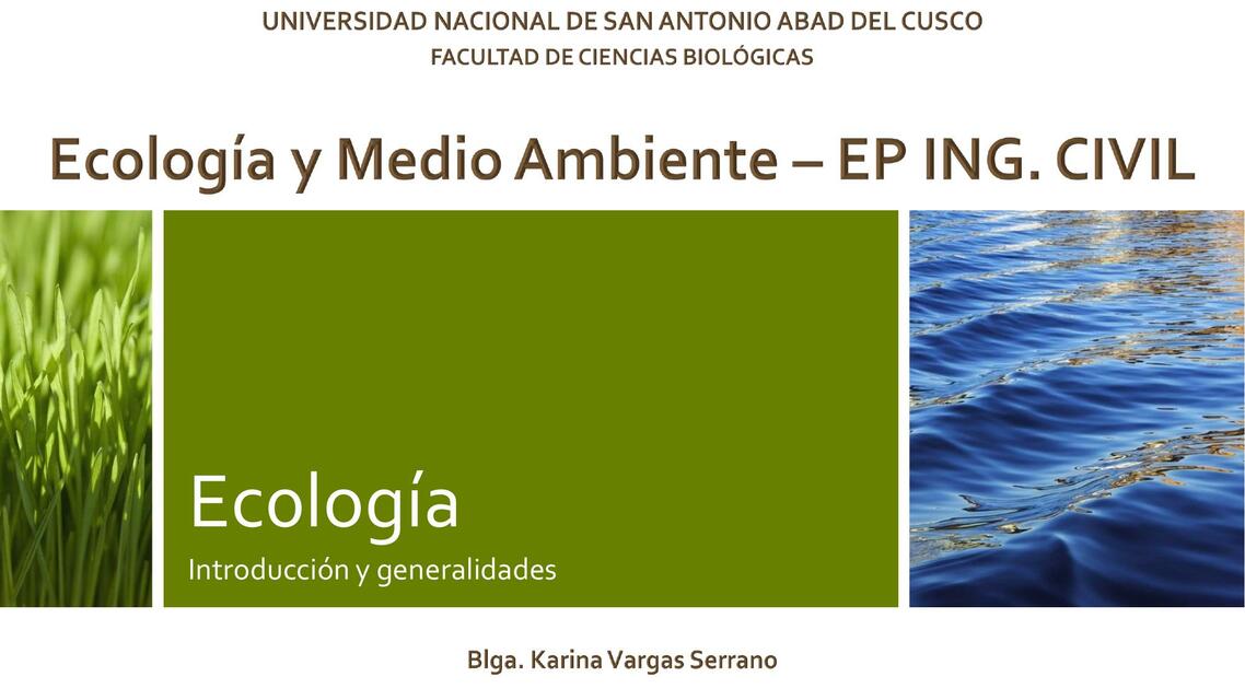 Generalidades Ecología y metodos científic