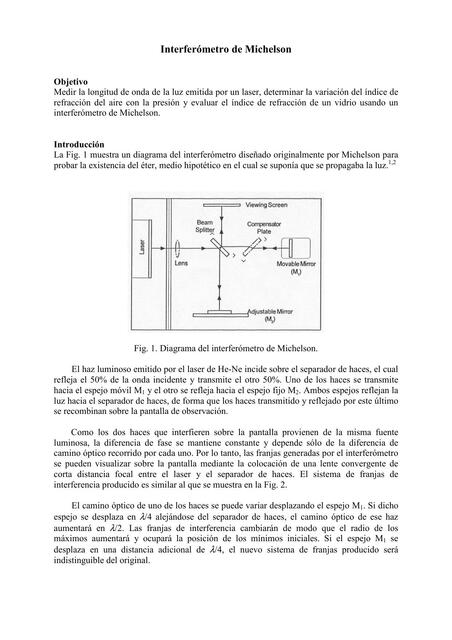 Interferometro de Michelson 1